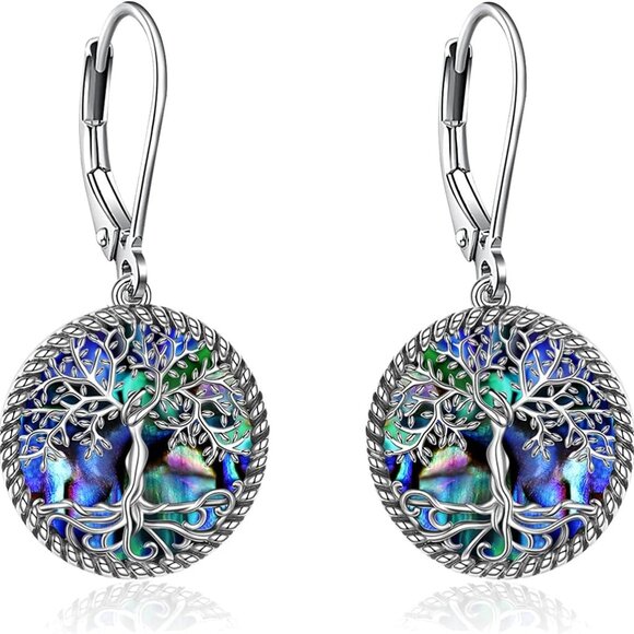 Jewelry - Sterling Silver Tree of Life Dangle Earrings for Women Girls Gift